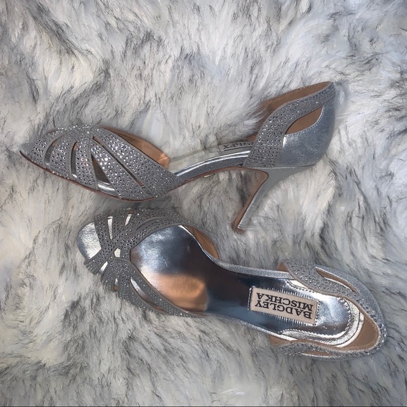 Crystal Embellished Badgley Mischka Heels - Picture 2 of 7